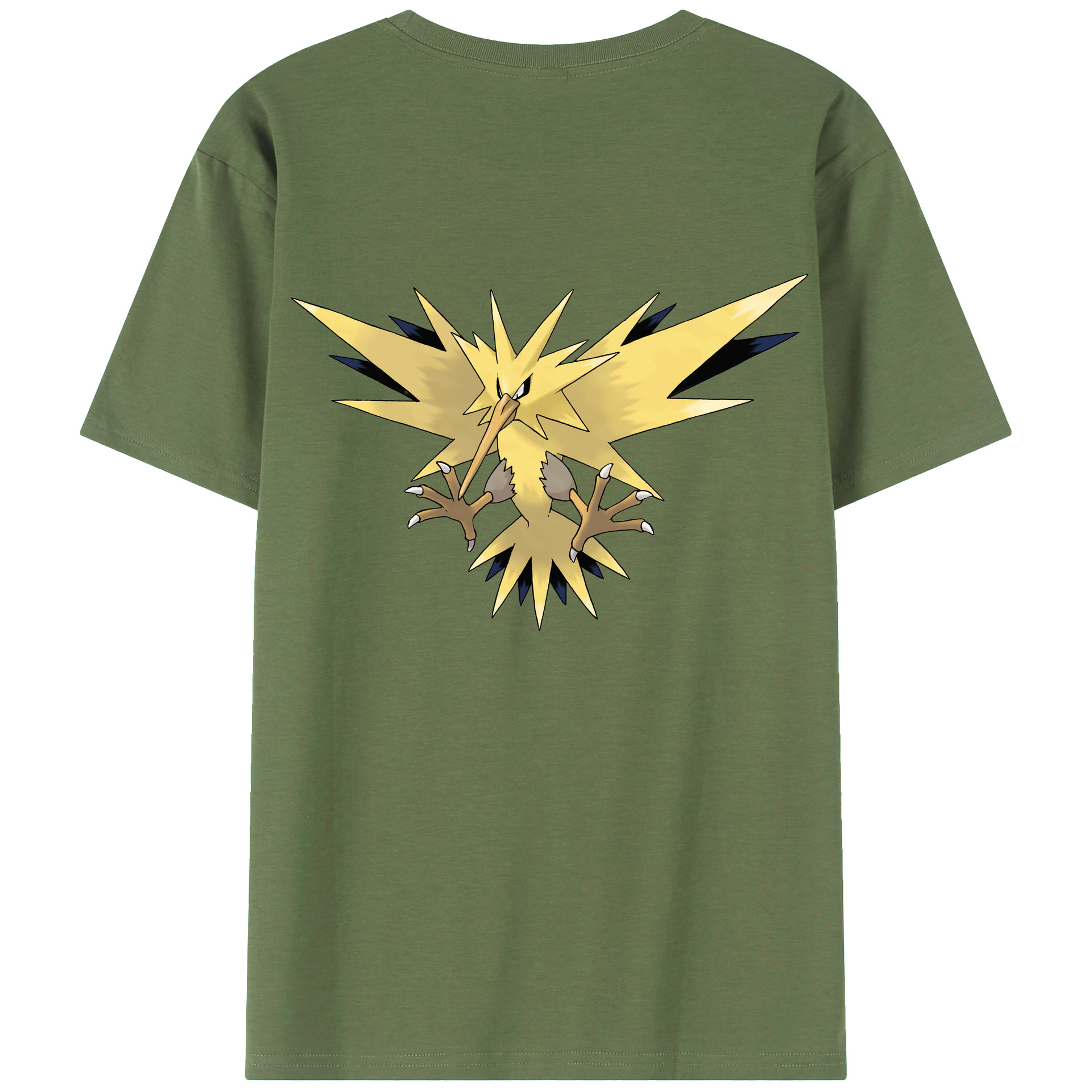 （画像用） ポケットモンスター Pokémon 綿100％ メンズ半袖Tシャツ（バックプリント） 通気性
